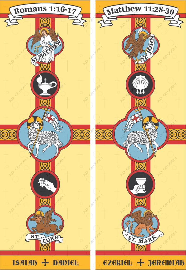 Ad Crucem Set of 2 Banners -  The Four Gospels