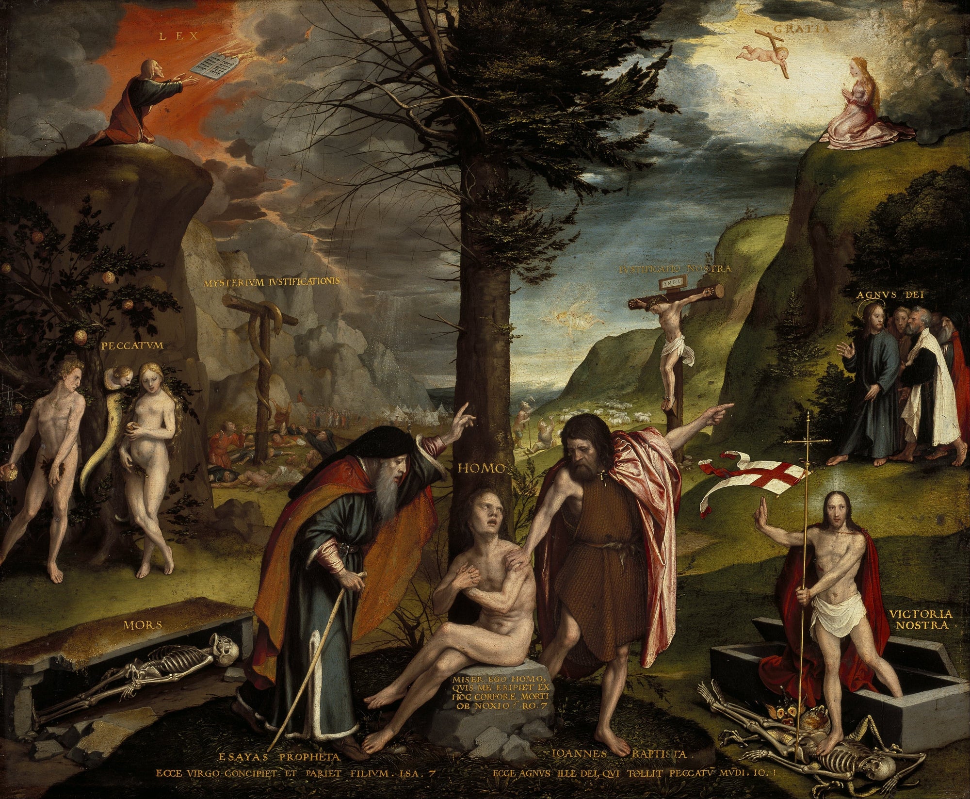 "An Allegory of the Old and New Testaments" by Hans Holbein the younger 1535
