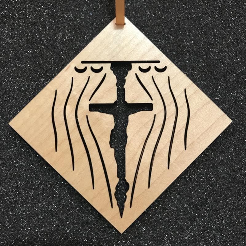 Ad Crucem Advent Jesse Tree No. 20 - Holy of Holies Torn Curtain Ornament