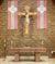 Ad Crucem Gaudete & Laetare Banners Set of Two  - Agnust Dei Slain and Victorious