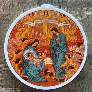 Ad Crucem - Color Nativity Greeting Card and Ornament