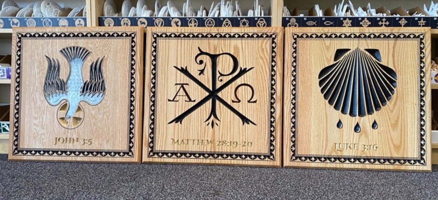 Ad Crucem Baptismal Celebration Wood Engraving Set