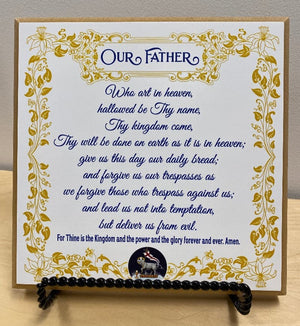 Ad Crucem Lord's Prayer Wooden Plaque