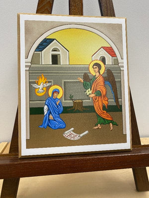 Ad Crucem Icon - The Annunciation to St Mary Rectangular
