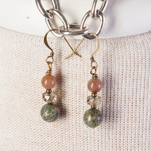 Jennifer’s Green Jasper Trinity Knot Necklace and Earring Set