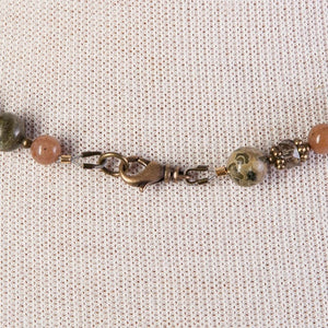 Jennifer’s Green Jasper Trinity Knot Necklace and Earring Set