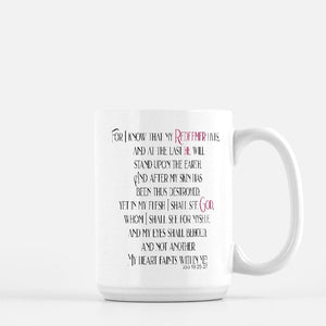 Ad Crucem Large Mug - Job 19:25