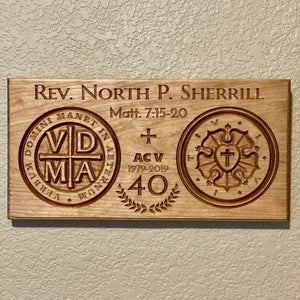 Ad Crucem Pastor Appreciation Plaque - Customized