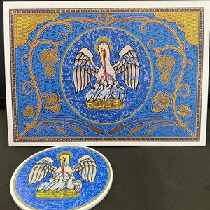 Ad Crucem Pelican in Her Piety Card