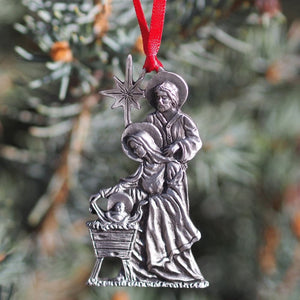 Christmas Pewter Nativity Ornament