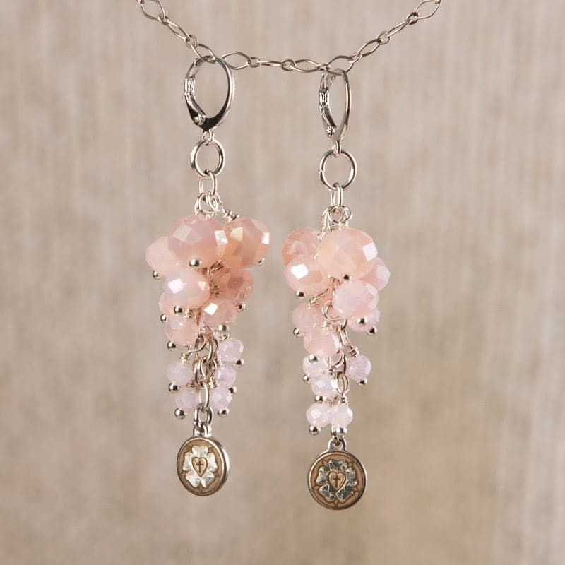 Jennifer's Pink Chandelier Luther’s Rose Earrings