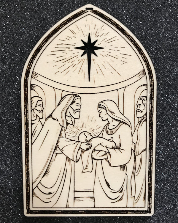 Ad Crucem Christmas Ornament - Presentation of the Christ Child at the Temple