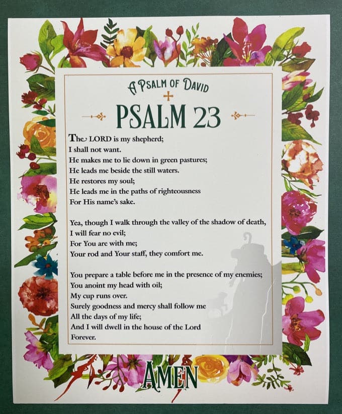 Ad Crucem Psalm 23 Poster