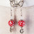 Jennifer’s Red Polka Dot Heart Cross Earrings