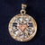 St Thomas Tri-Color 10k Gold Luther Rose Pendant