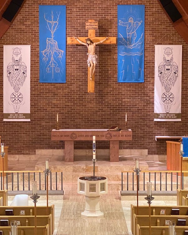 Ad Crucem Advent Banners - Blue