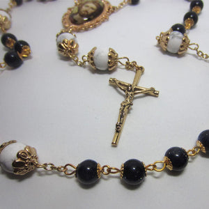 Kelly's White Howlite and Blue Goldstone Prayer Beads