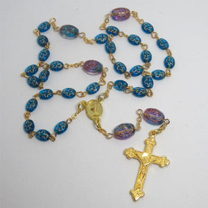 Kelly's Blue/Violet Dove Prayer Beads
