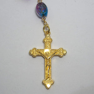 Kelly's Blue/Violet Dove Prayer Beads