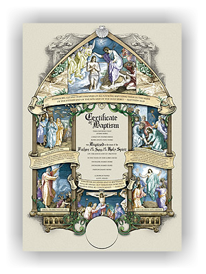 Wolfson Congregational Baptismal Certificate Single Copy - Recipient