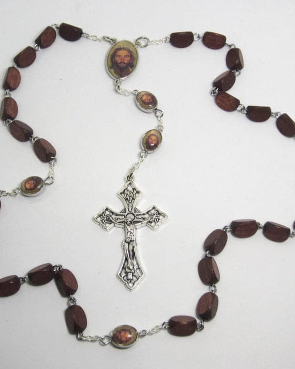 Kelly's Face of Christ Wood Prayer Beads
