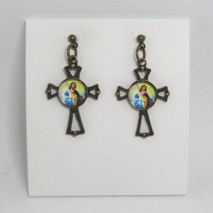 Kelly's Good Shepherd Cross Earrings