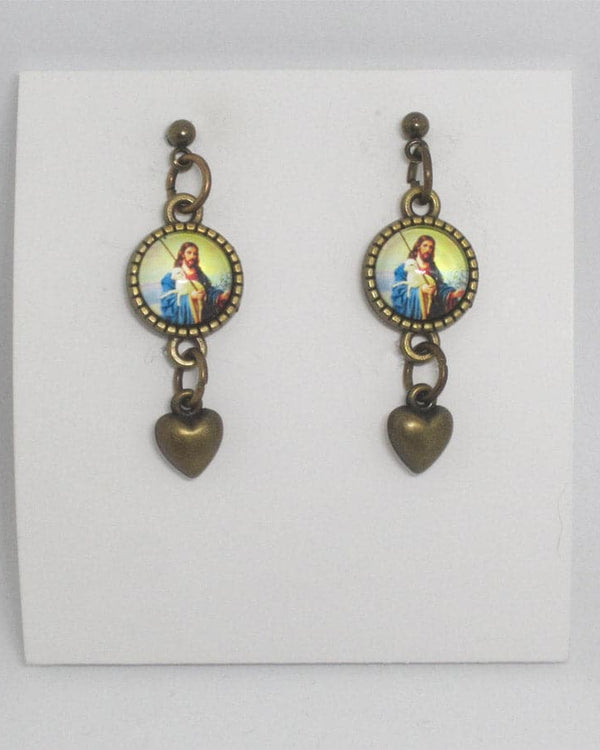 Kelly's Good Shepherd Heart Earrings