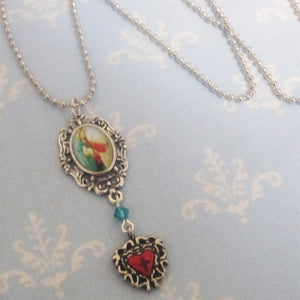 Kelly's Good Shepherd Necklace - Red and Emerald