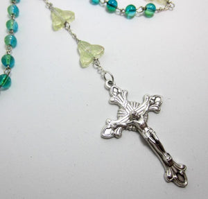 Kelly's Green Trinity Prayer Beads