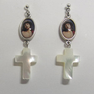 Kelly's Mother-of-Pearl Cross Passion Earrings