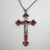 Kelly's Red Enamel Budded Crucifix