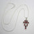 Kelly's Red Enamel Window Crucifix Necklace
