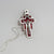 Kelly's Red Enamel Window Crucifix Necklace