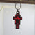 Kelly's Red Enamel Window Crucifix Necklace